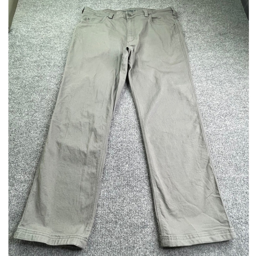 Duluth Trading Co Flex Fire Hose Pants Men 38x32 Gray Relaxed Fit Workwear